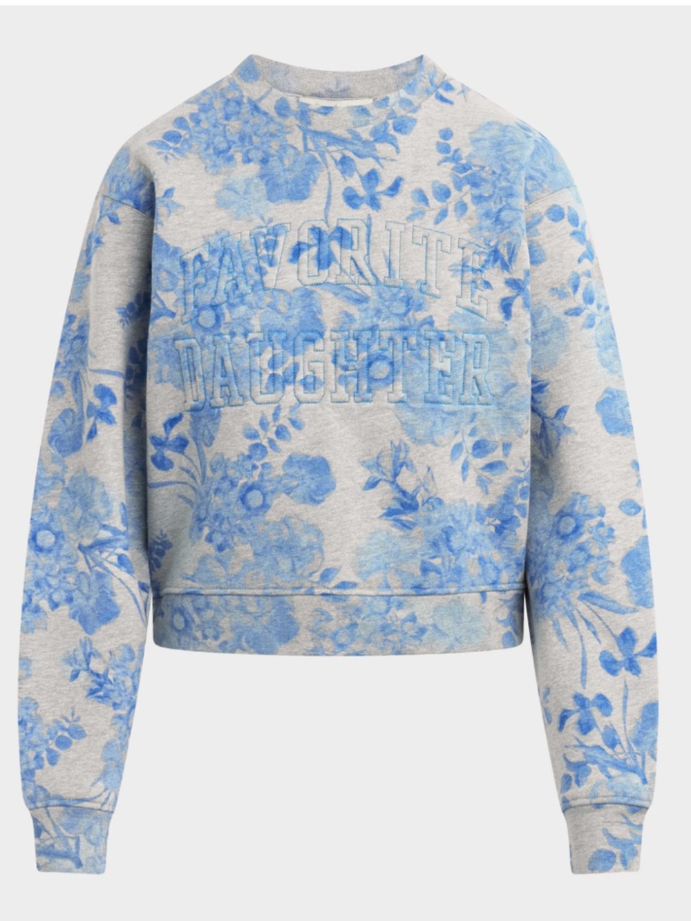 NWT Favorite Daughter The Collegiate Floral Logo Sweatshirt! Size XS Relaxed